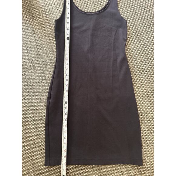 ARITZIA BABATON THE GROUP Ribbed Scoopneck Contour Tank Bodycon Mini dress Blue - Picture 5 of 5